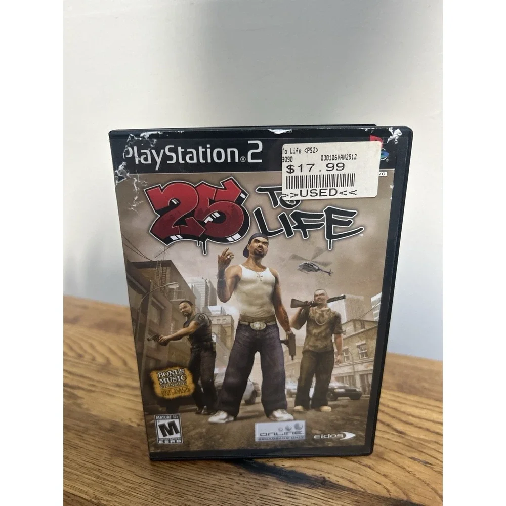 25 to Life - Sony PlayStation 2 PS2 Complete In Box With Manual CIB